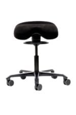 Activo stol – Ergonomisk siddekomfort i sort alcantara