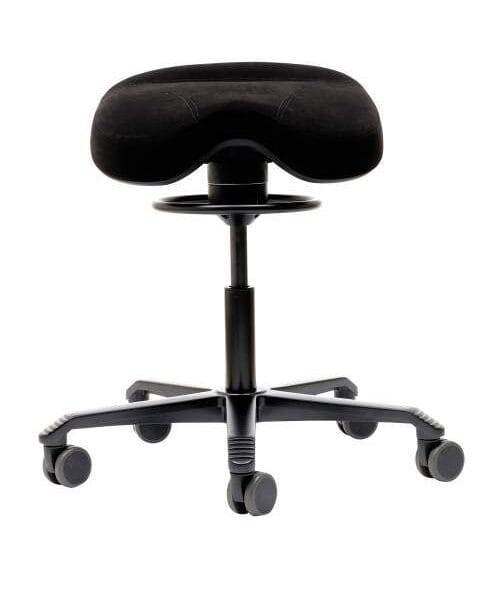 Activo stol – Ergonomisk siddekomfort i sort alcantara
