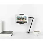 WERGON - Wave - iPhone / Smartphone / Tablet - Aluminium Fleksibel Desktop Design holder 7-13" - Sort - Billede 5