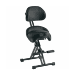XL Ergonomisk sadelstol med rygstøtte og opstigningshjælp – 250 KG