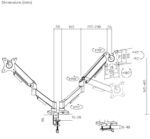 Monitorarm dual, 17-32" - kan trække 9 kg - Billede 7